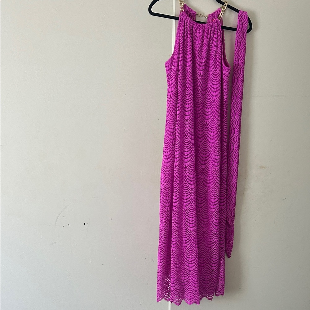 Lilly Pulitzer Fuchsia Lace Detail Dress
